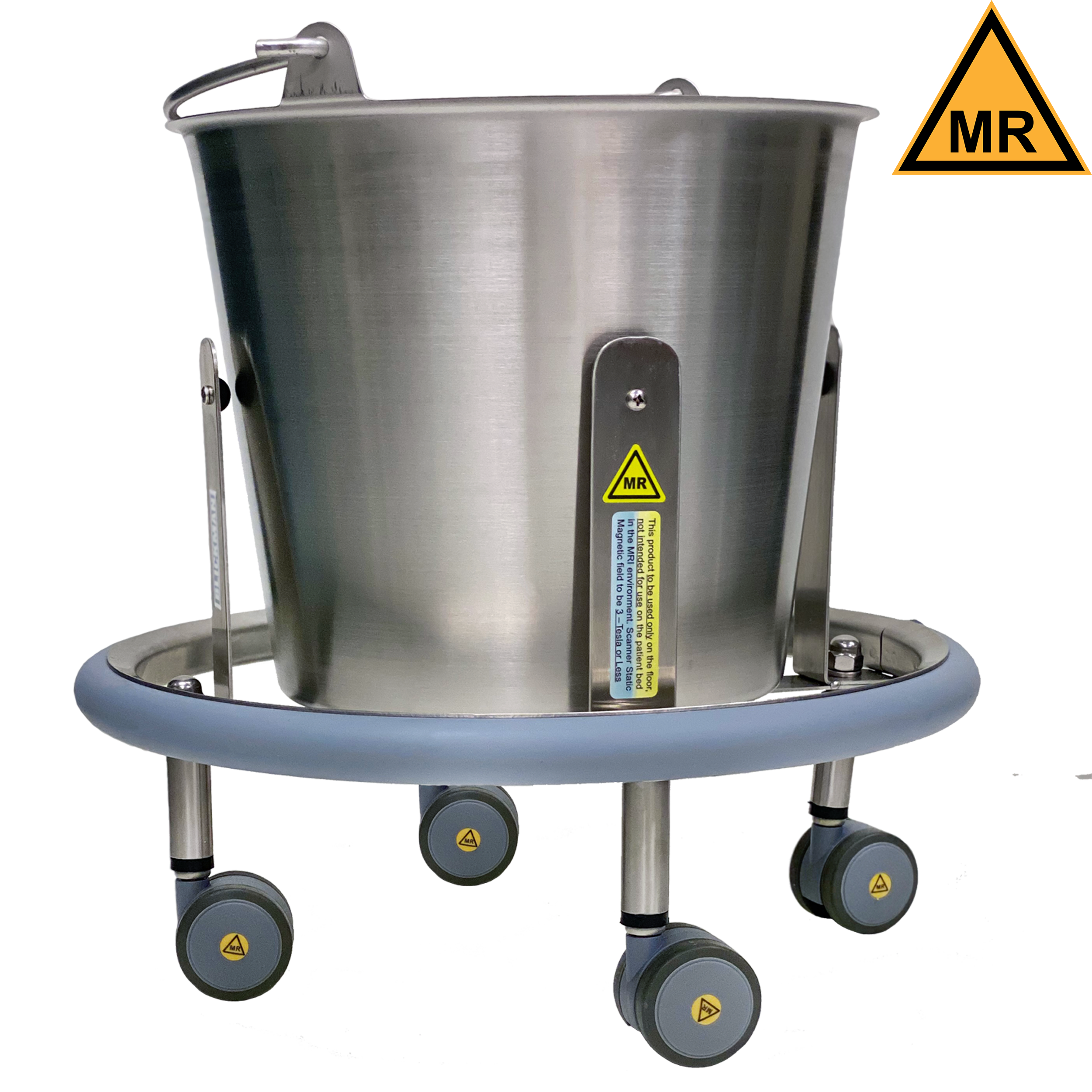 7766SS(-NP) Stainless Steel Lenox Medical Kickbucket with 13